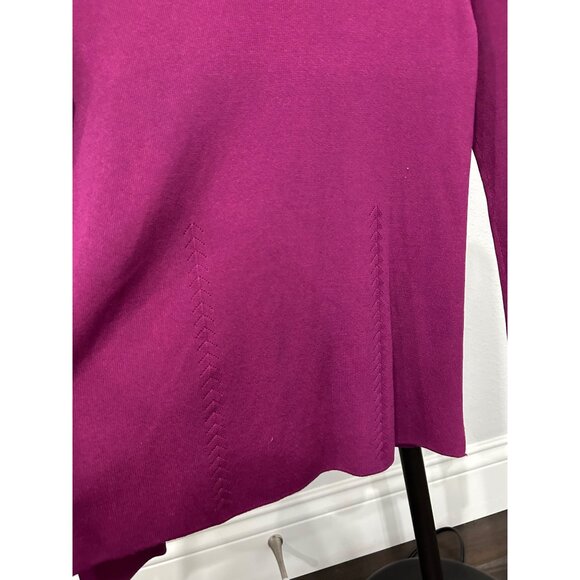 C'est City Womens Knit Turtleneck Sweater Magenta Sz S - Picture 4 of 9